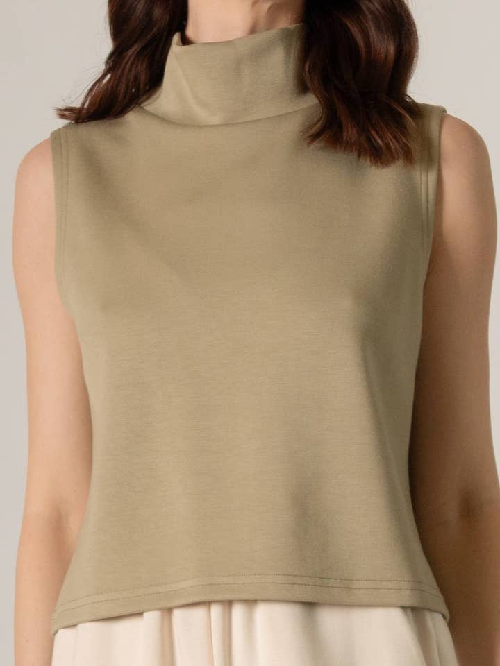 P. CILL - Wholesale Knit Top - Women's - P. CILL Butter Modal Cowl Neck Sleeveless Top5