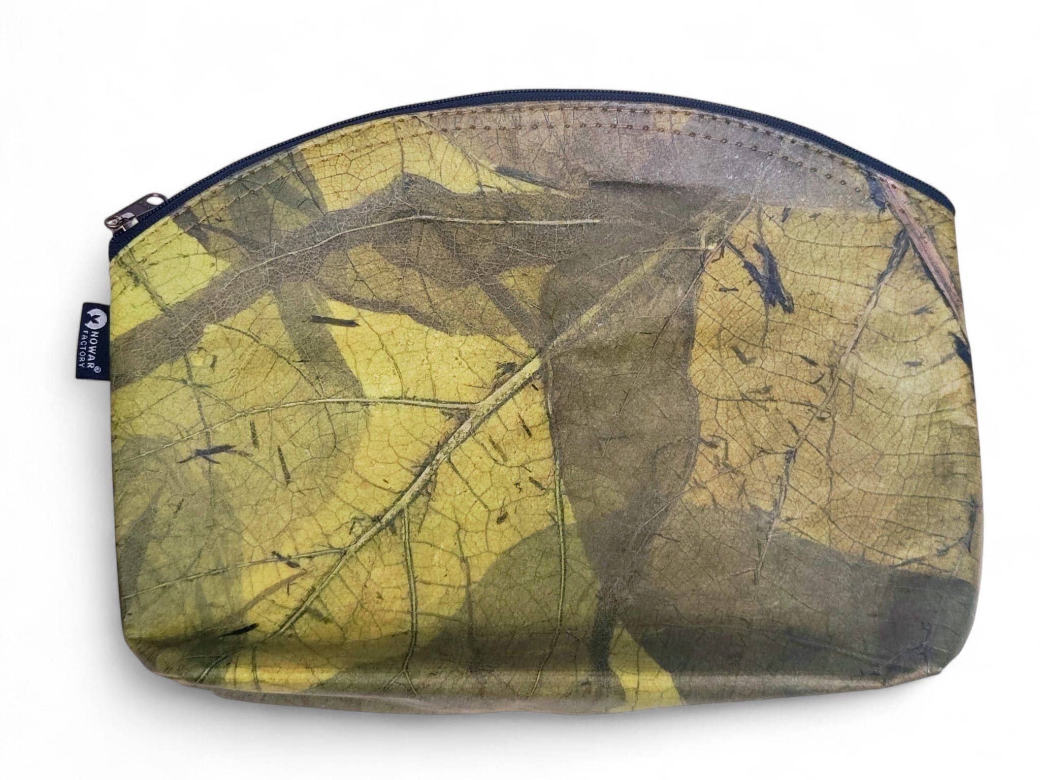No War Factory s.r.l. - Wholesale Pouch - Women's - Vegan Pouch in Teak Leaves | Handmade Natural Craftsmanship