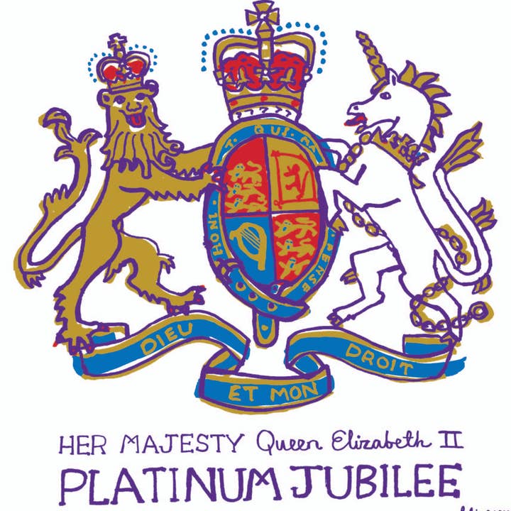 HRH Coat of Arms- Platinum Jubilee Collection for wholesale by Parkwood Springs