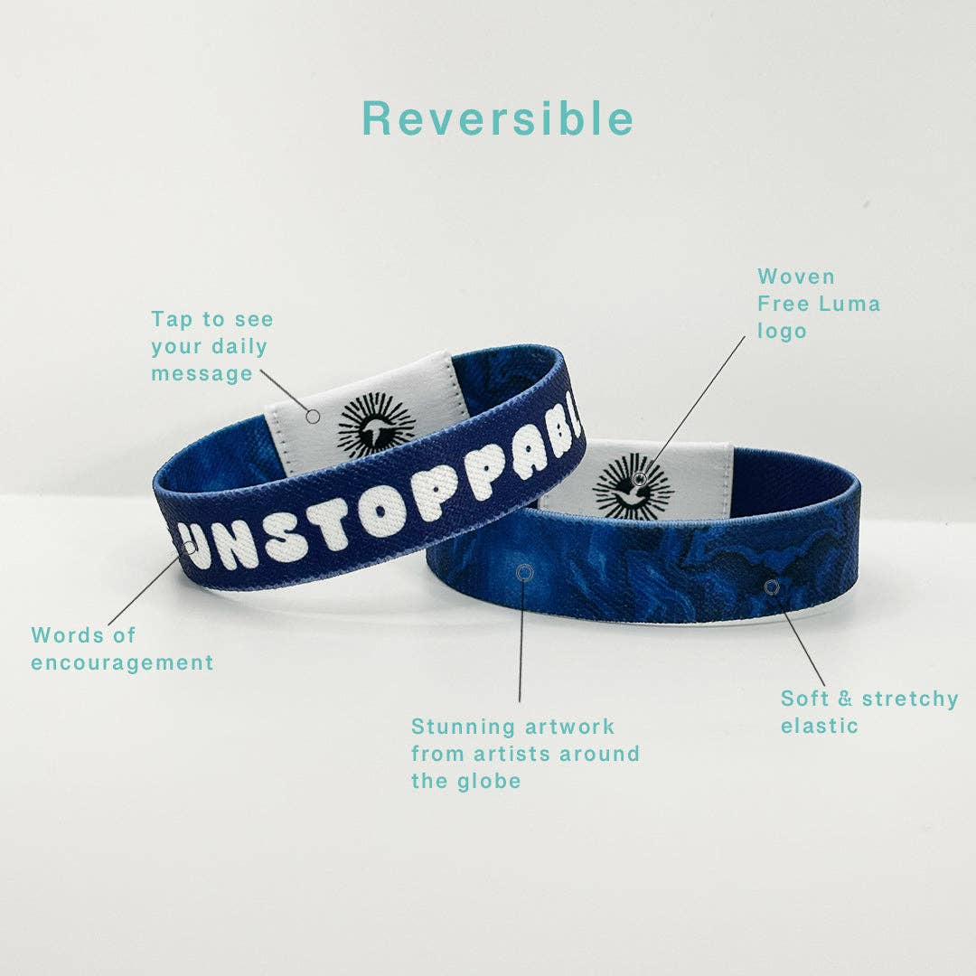 Free Luma - Wholesale Woven/Braided Bracelet - Be Unstoppable NFC Positivity Bracelet4