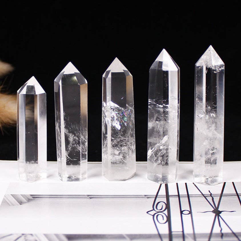 Moon Rituals - Wholesale Spiritual Stone/Crystal - Clear Quartz Tower - Cleanse & Balance, Christmas Crystal Gift1