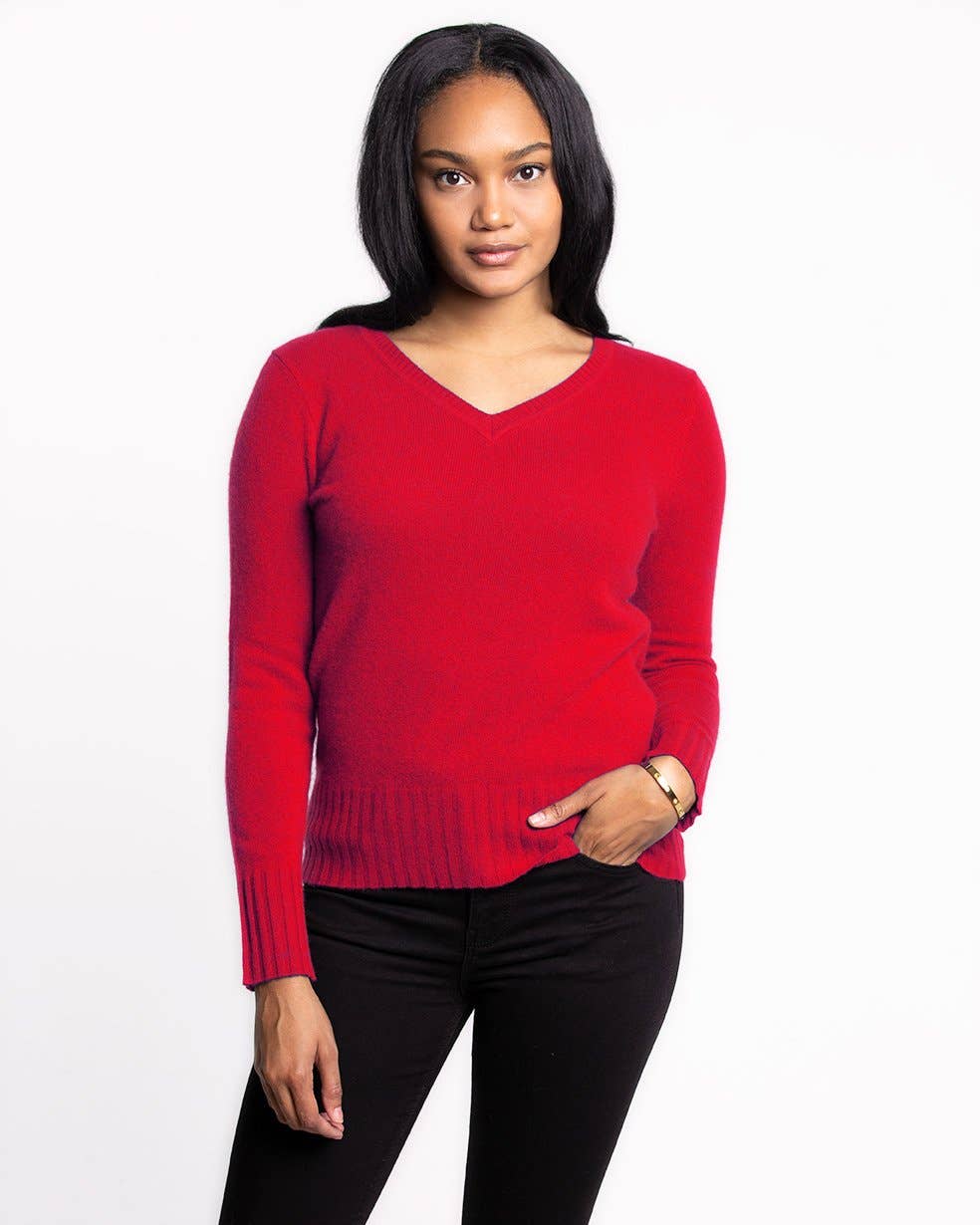 QUINN – Engroshandel Pullover - Dame – KIM CASHMERE V HALS14