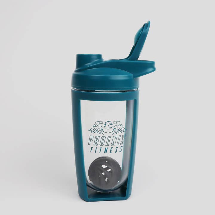 Phoenix Fitness - Wholesale Protein/Superfood Powder - Protein Shaker - Teal