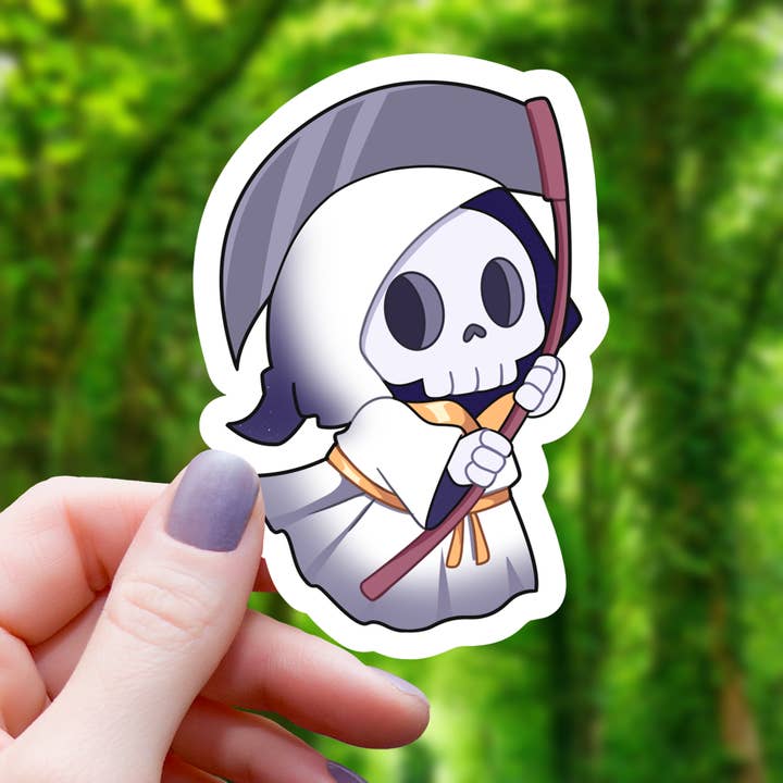 Celestial Grim Reaper Sticker - 3" voor wholesale door Mimic Gaming Co