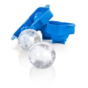 Blue Silicone 4CM Round Ice Cube Ball Maker Tray 8 Sphere Molds for Cocktail  Bar