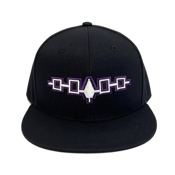 Iroquois Vlag 3D Puff Geborduurde Snapback Pet, Wampum voor wholesale door Nish Gear