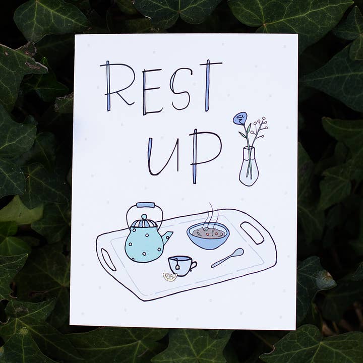 Rest Up | Get Well Soon & Comfort Card for wholesale by Lacelit | Stationery & Gifts by Kimberly Kuniko