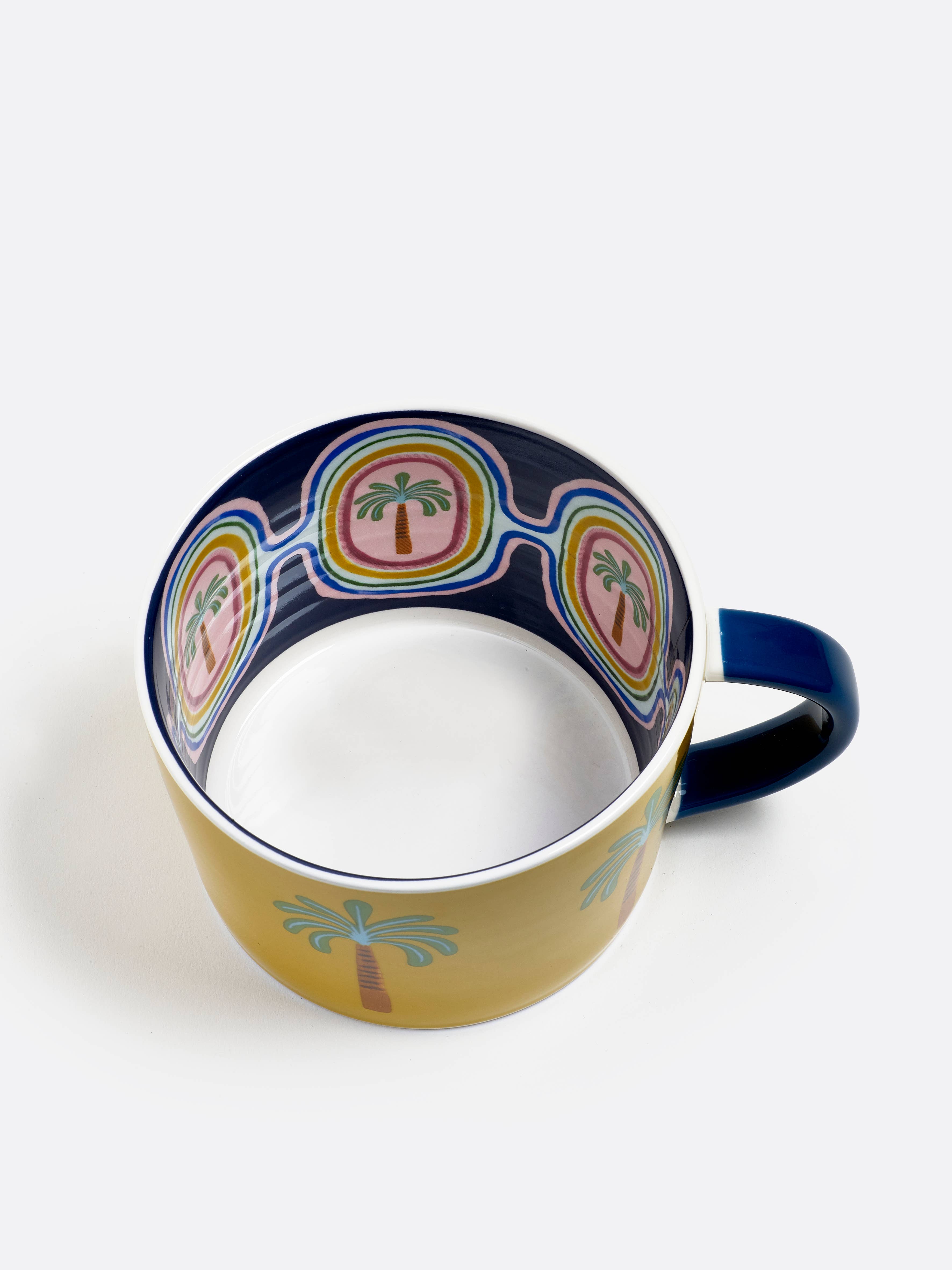 Pure Table Top Ltd – wholesale Coffee mug – Eleanor Bowmer Palm Tree Mug2