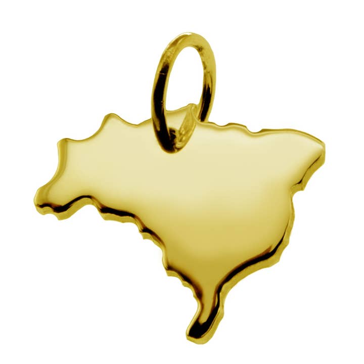 Brasil map shaped pendant for wholesale by S.W.w. Schmuckwaren GmbH