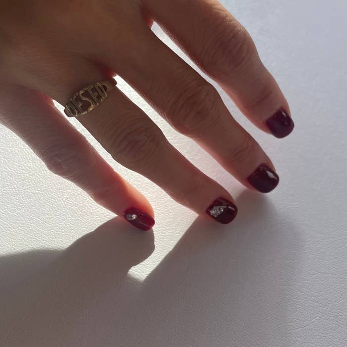 Spanish Letter Ring (DESEO) for wholesale by Chibi Jewels