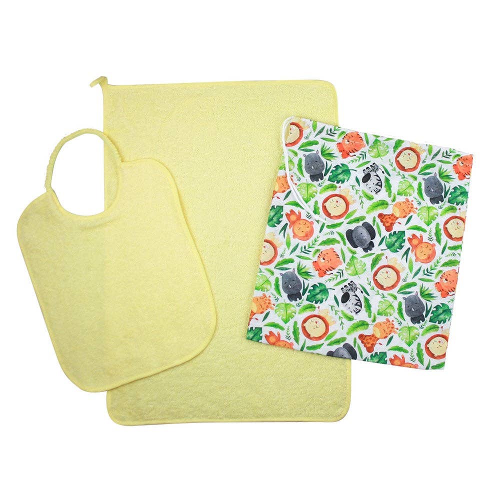 Almatex srl - Wholesale Clothing Set - Baby - Sebastian 3-piece set: bib with elastic band+towel+bag3