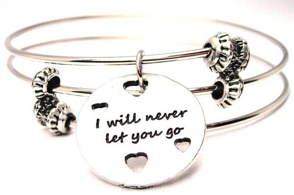 Chubby Chico Charms - Wholesale Bangle Bracelet - I Will Never Let You Go Triple Style Bangle Bracelet0