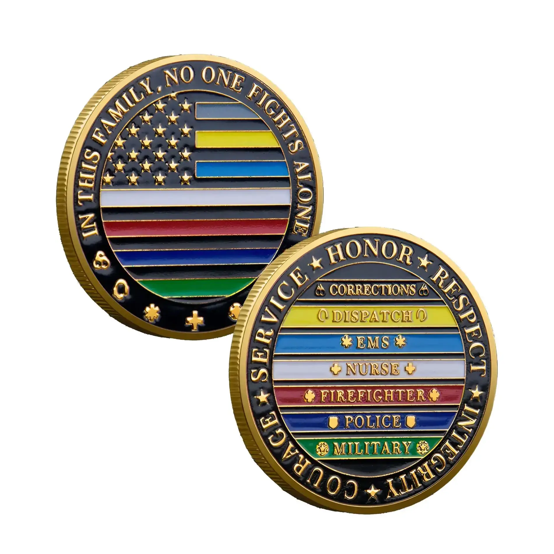 Blinkee.com, LLC – Großhandel Sammelmünze – Die militärischen Thin Line Values der Ersthelfer fordern Gold Pl heraus3