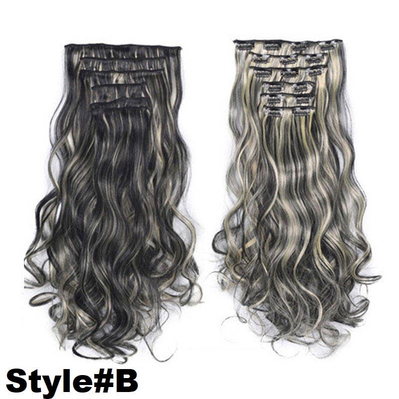 VIGOR - Wholesale Hair Extensions - Long Curly Wavy Hair 16 Clip In Hair Extension28