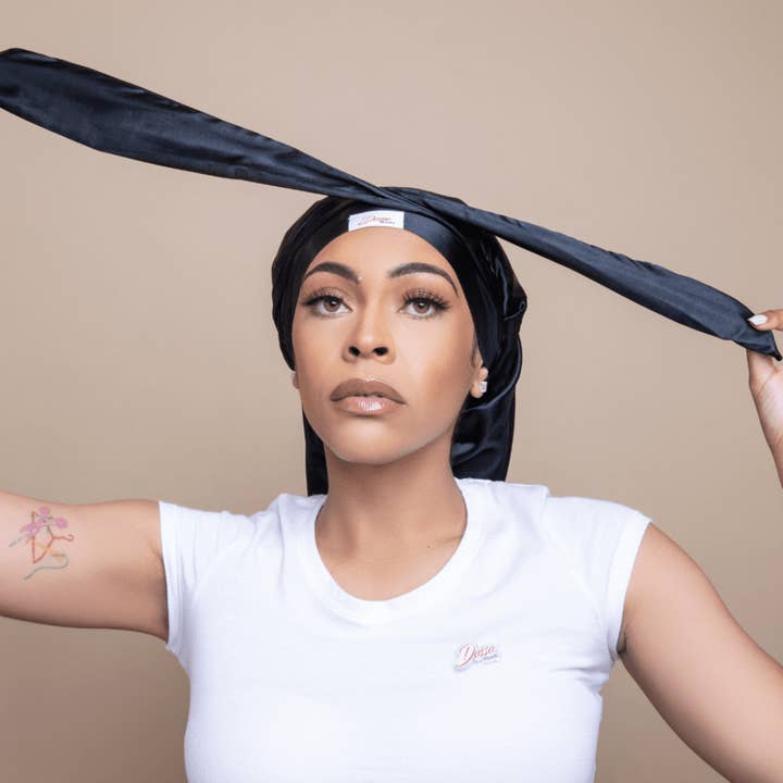 Dosso Beauty – wholesale Sleep cap / bonnet – women's – Satin Braid Bonnet2