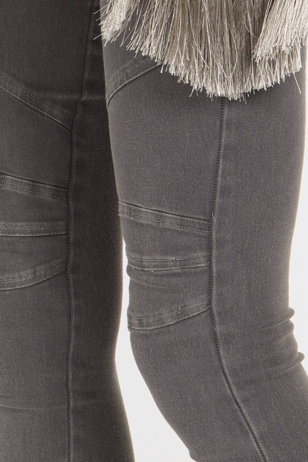 Beulah Style - Vente Pantalon – femme - Jegging Moto à Détails Plissés DM700212