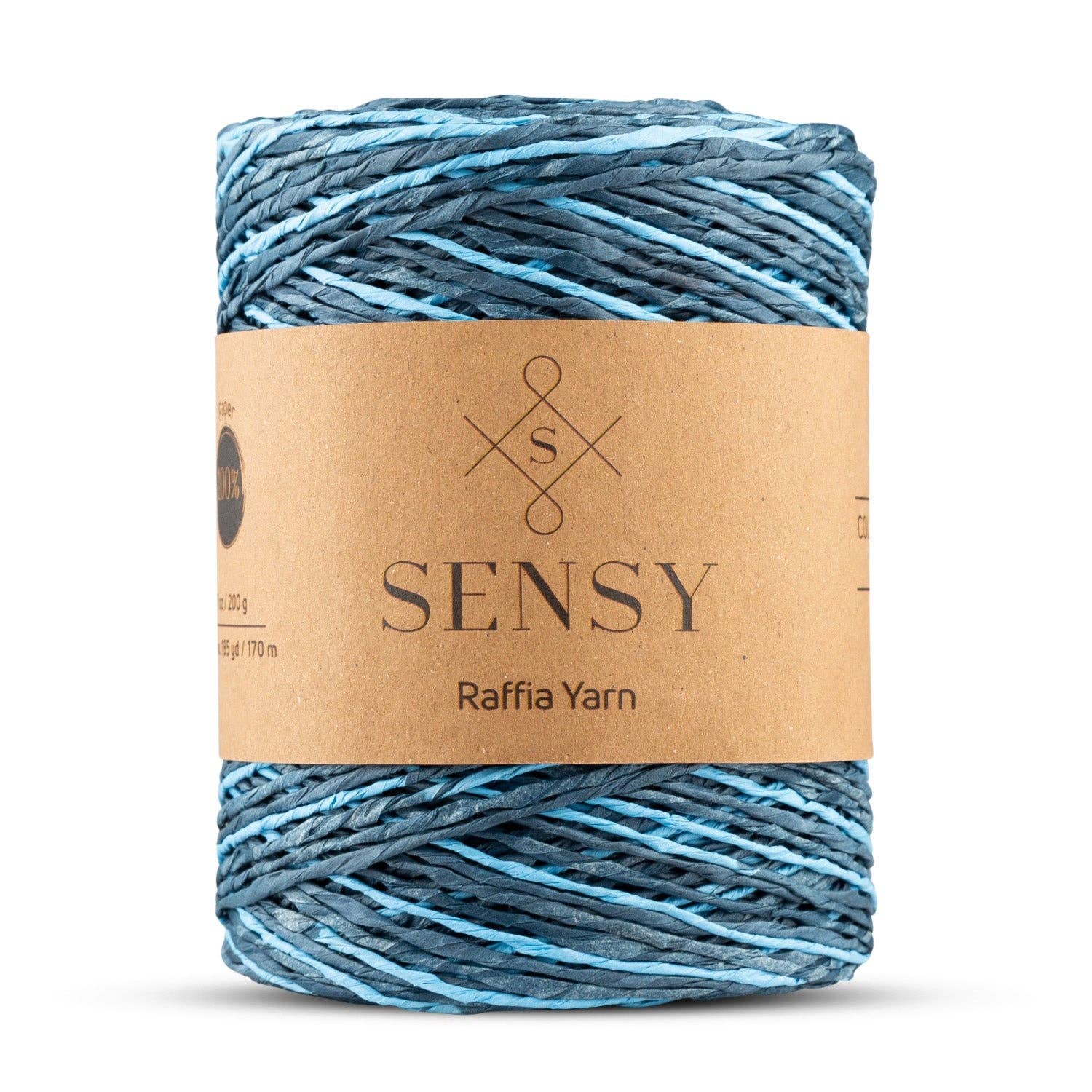 Sensy - Vendita all'ingrosso Lana - Sensy Premium filo di rafia multicolore 185 yard in carta 100%2