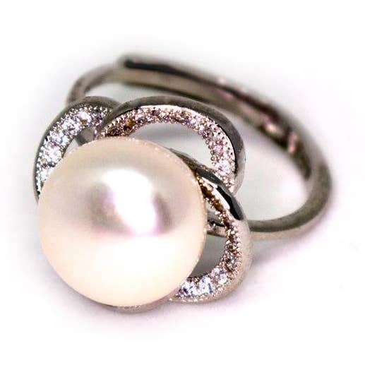 Glückliche Blumen-Perlenring für den Großhandel von Timeless Pearl