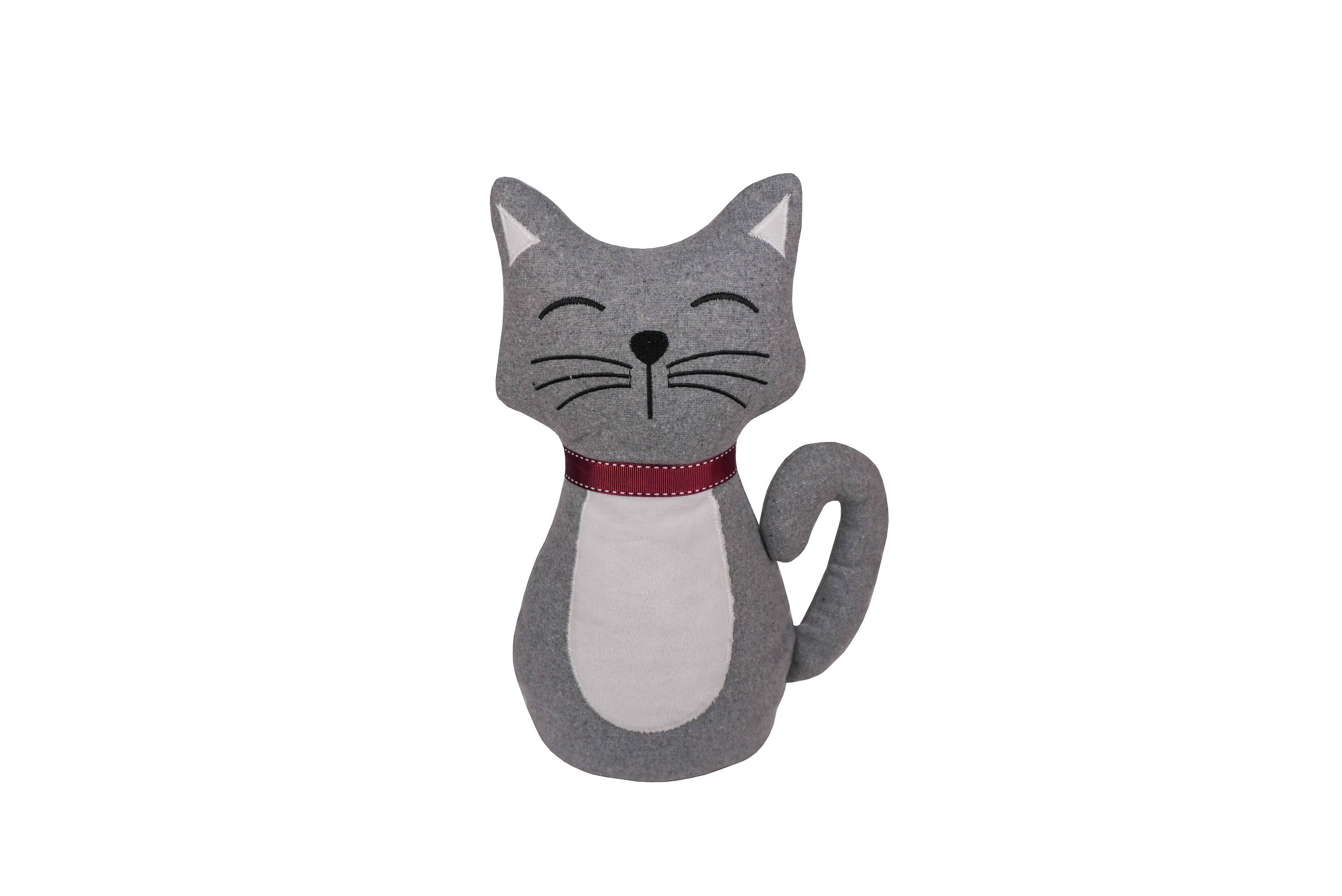 Isabelle Rose - Wholesale Deurstopper - Grijze katten deurstopper 28 cm Isabelle Rose3