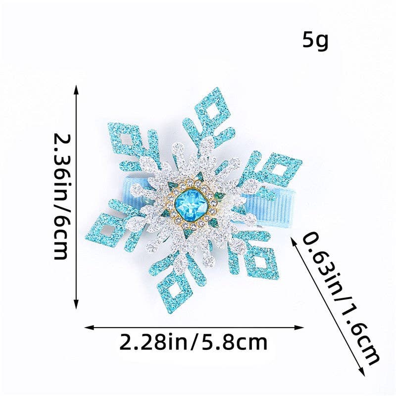 UZ Wholesale Store - Wholesale Ornament - Snowflake Crystal Hair Clip1