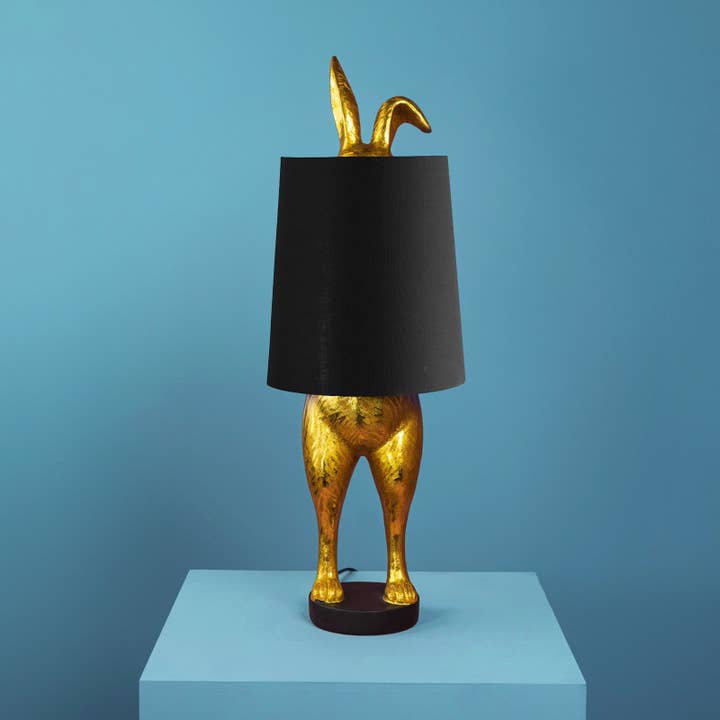 Lampe de table Hiding Bunny®, Or/Noir, 24 x 24 x 74 cm pour la vente par WERNS