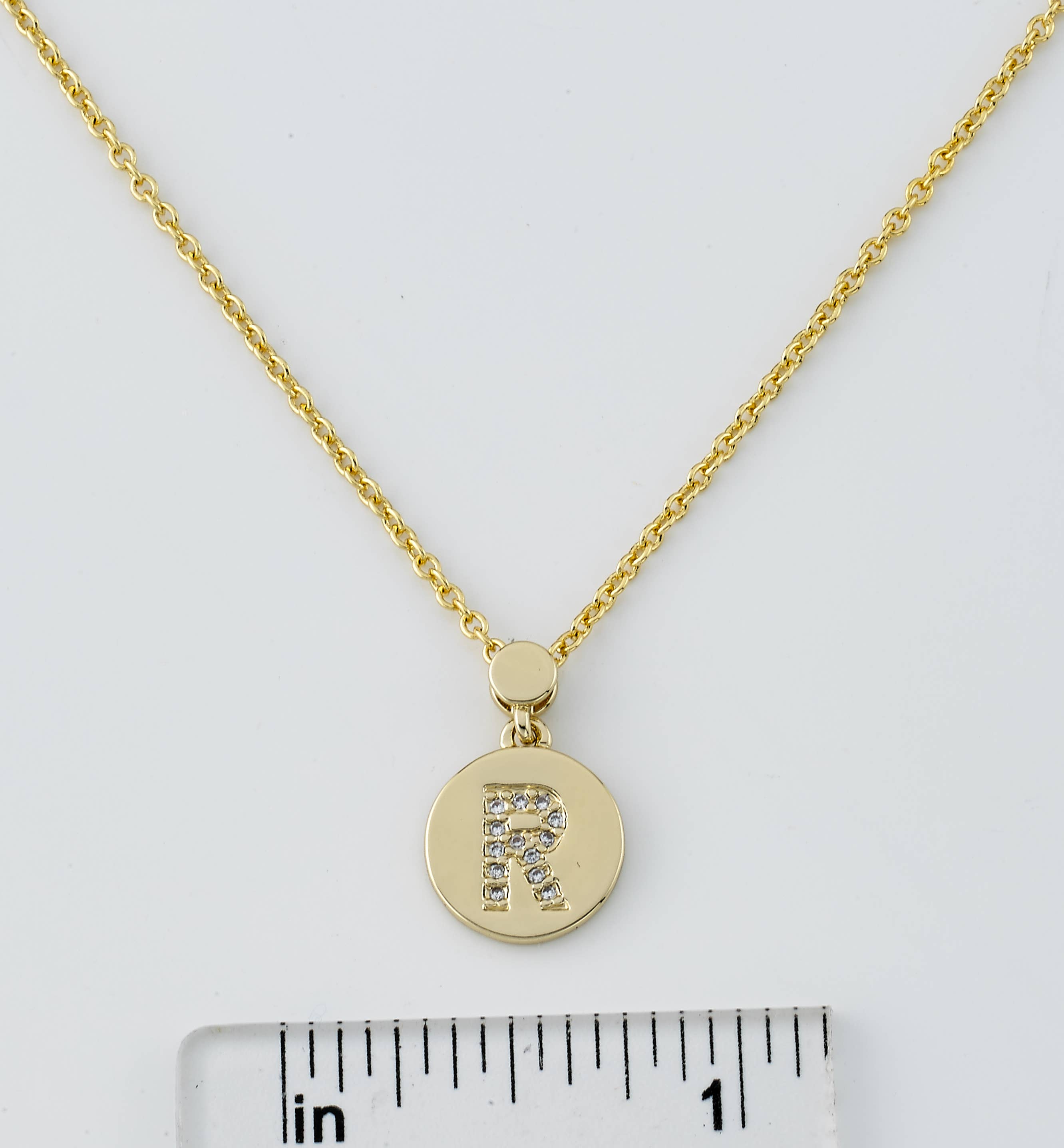 Little Miss Twin Stars - Wholesale Pendant/Charm Necklace - LMTS Classic! Initial Disc Pendant Necklace101