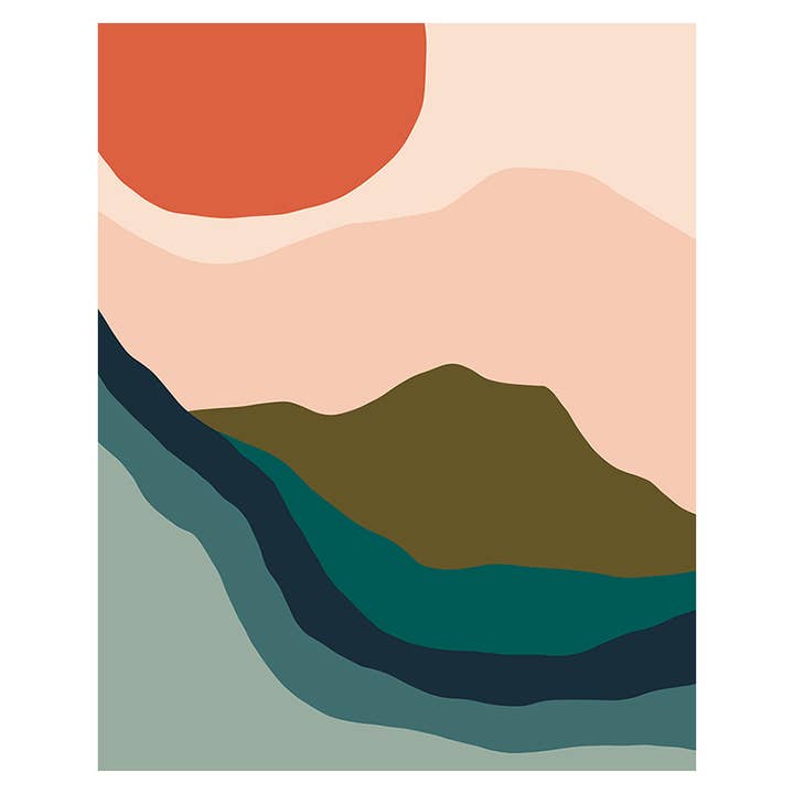 Minimal Landscape #6 Abstract Art Print for wholesale by Alicia Bock Print Shop