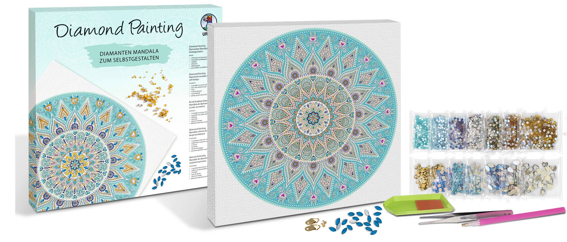 URSUS® / Buntpapierfabrik Ludwig Bähr GmbH & Co. KG - Wholesale DIY Craft Kit - Diamond Painting Mandala Set 51