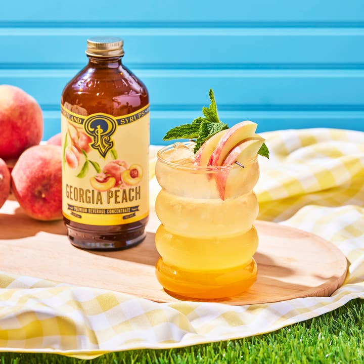 Portland Syrups - Wholesale Cocktail Mix/Syrup - Georgia Peach Syrup 12oz - cocktail / mocktail / Coffee /Tea3