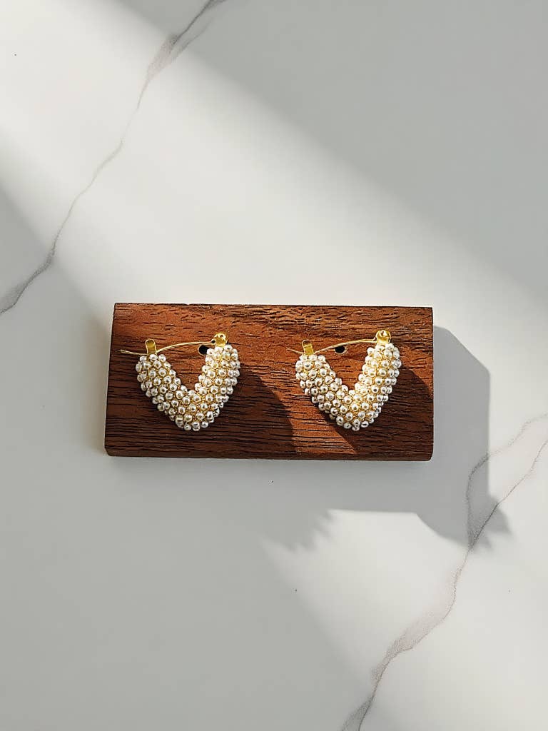 Katinki - Wholesale Dangle Earrings - Vintage Triangle Pearl Earrings