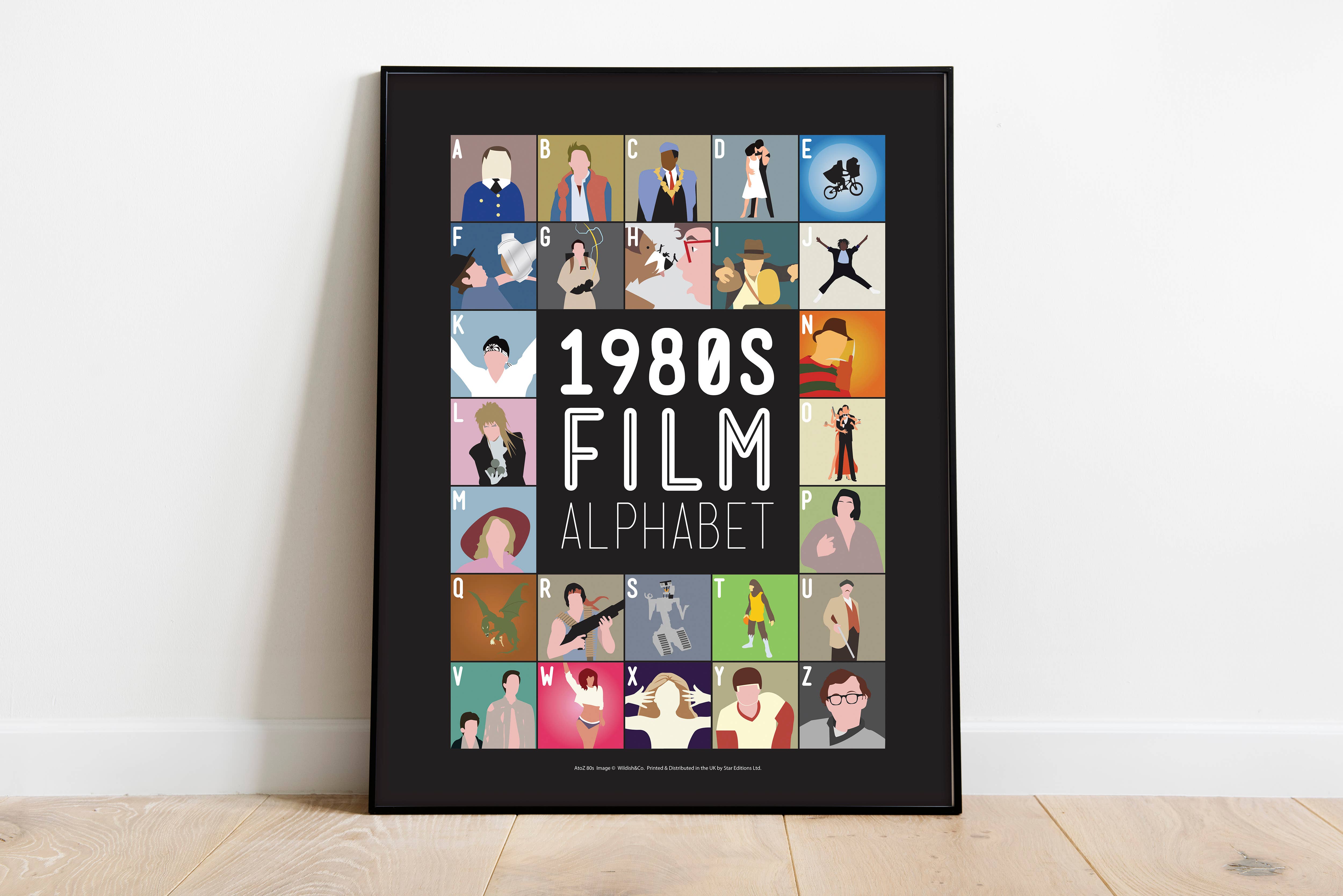 Star Editions – wholesale Art print – 1980's Film Alphabet - 11X14” Premium Art Print1