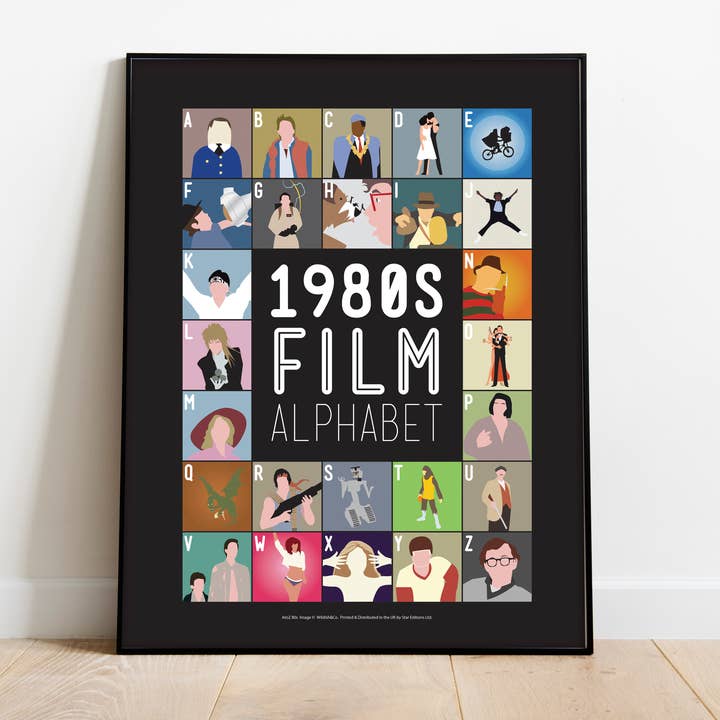 Star Editions – wholesale Art print – 1980's Film Alphabet - 11X14” Premium Art Print1