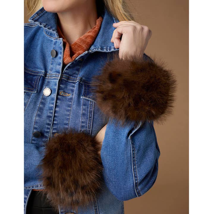 COCO + CARMEN - Vente Ceinture – femme - Manchettes en fausse fourrure W255