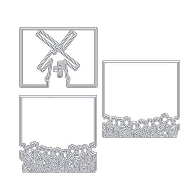 Hero Arts Looking Glass Windmill Tulips Dies for wholesale by Hero Arts + Spellbinders Wholesale