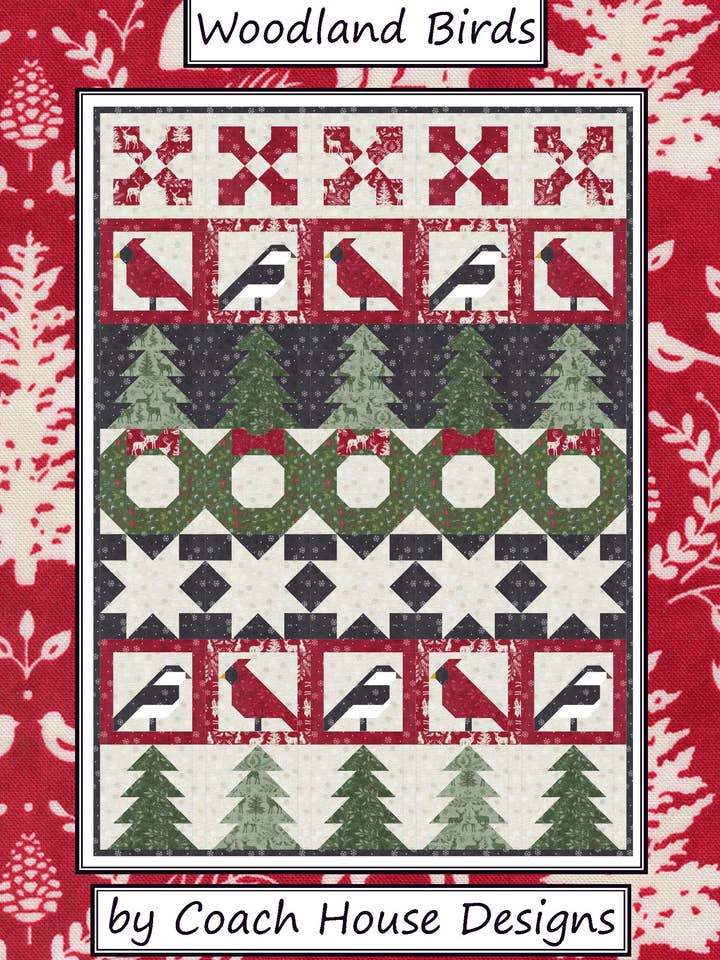 Padrão de colcha Woodland Birds por atacado de Coach House Designs