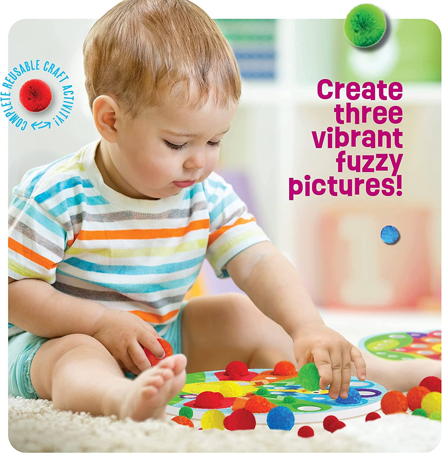 Dan&Darci – wholesale Art set – Child & baby – Pom Pom Arts & Crafts Kit for Toddlers4