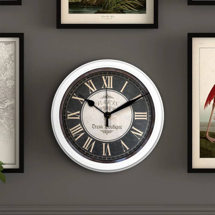 Ledsone – wholesale Wall clock – Black Round Vintage Large Wall Clocks for Living Room ~ 51548
