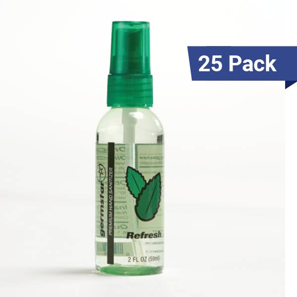 2oz Spray Bottles Refresh 25 Pack for wholesale by Germstar
