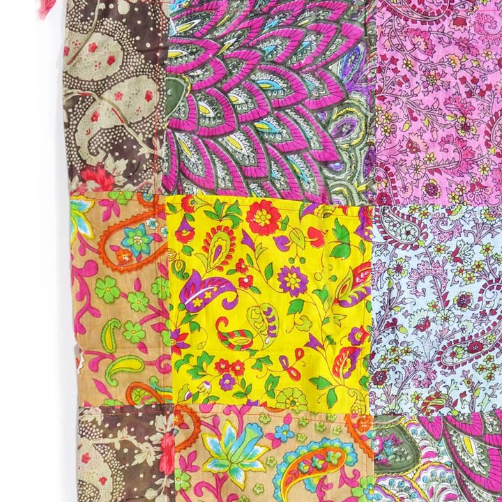 Zig Zag Asian Collection - Wholesale Scarf – Women's - Patchwork Scarf with Tassels1