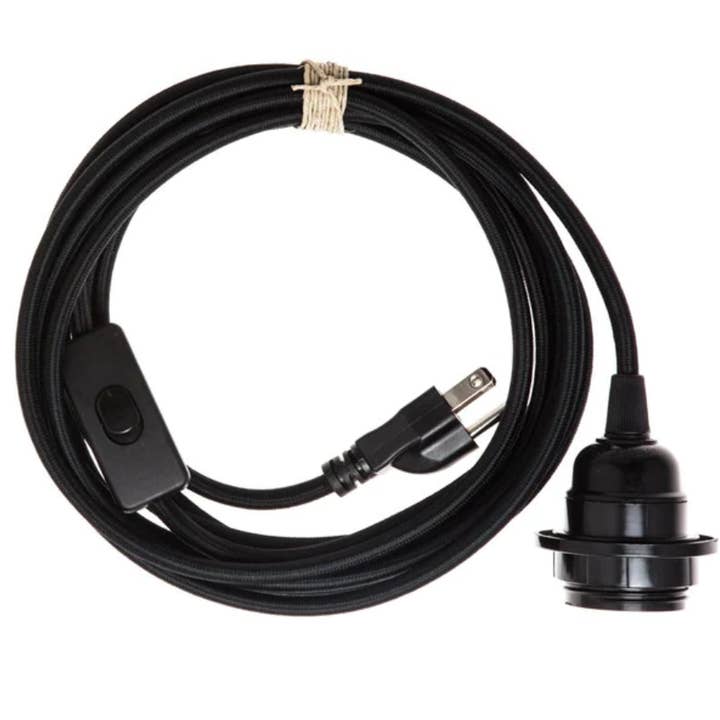 Electrical Cord Kit Black Fabric 18 feet for wholesale by Oi Soi Oi