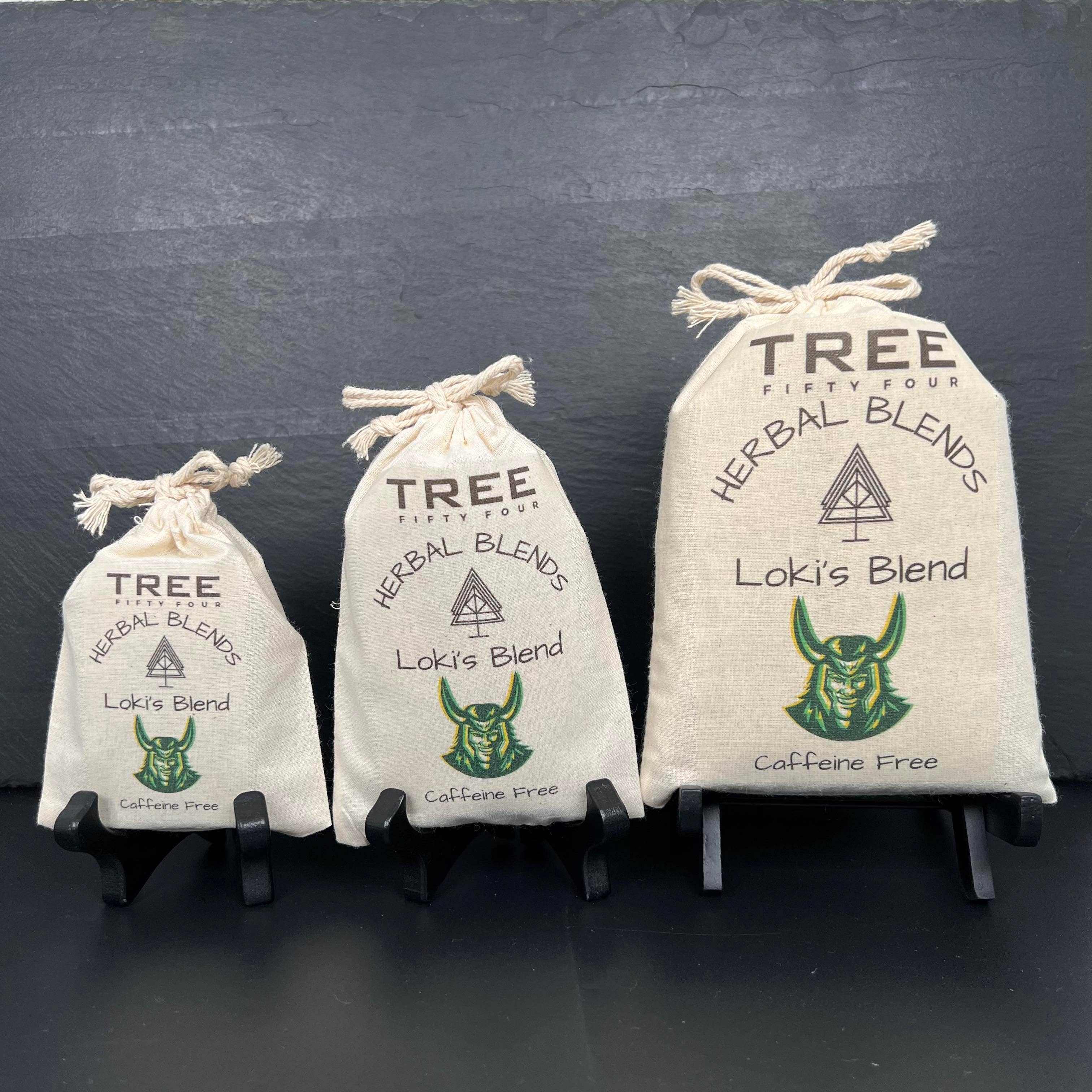 Tree Fifty Four - Wholesale Loose Tea - Loki's Herbal Tea Blend 6-Pack Sachet Set | 3.5" x 4.75"1