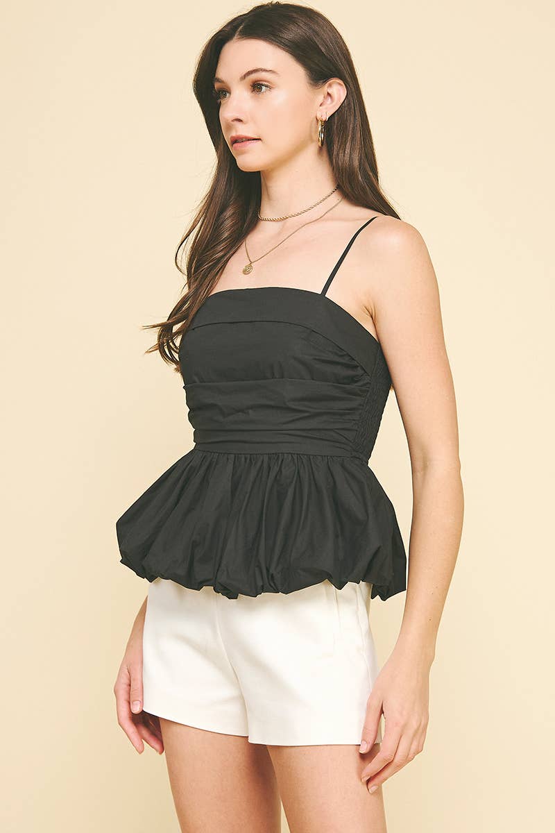 PINCH - Wholesale Blouse - Women's - BUBBLED HEM SLEEVELESS TOP - 6072T1