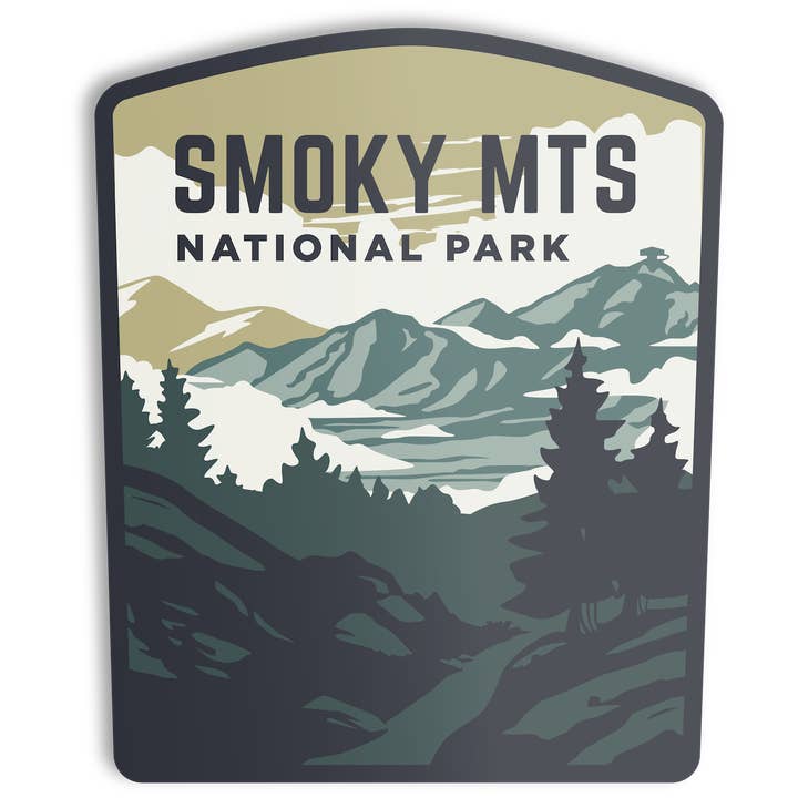 Smoky Mountains National Park Sticker for wholesale by The Landmark Project