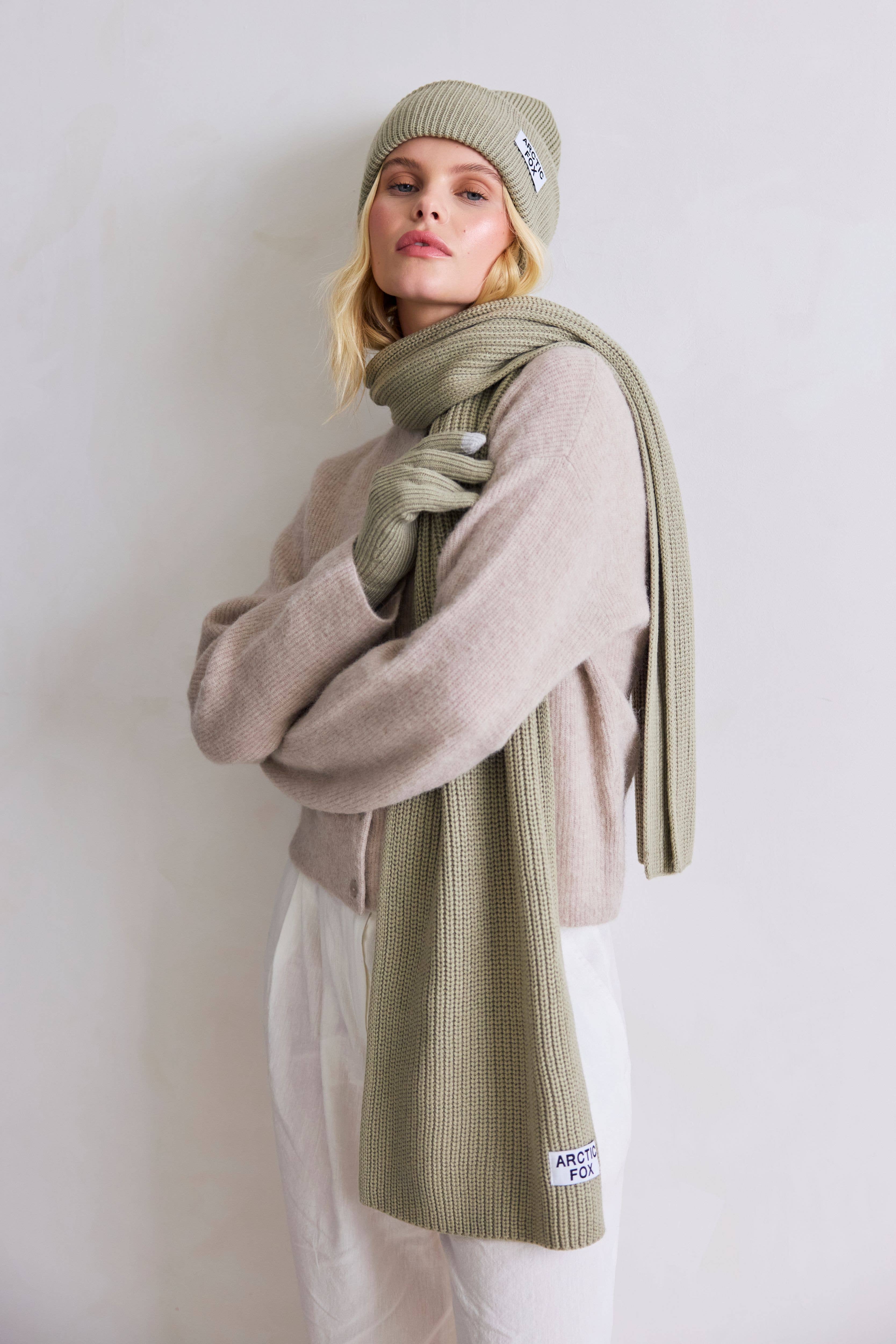 ARCTIC FOX & CO. – Cachecol - Unissexo por atacado – Cachecol de Garrafa Reciclada - Cinzento Ártico - AW253