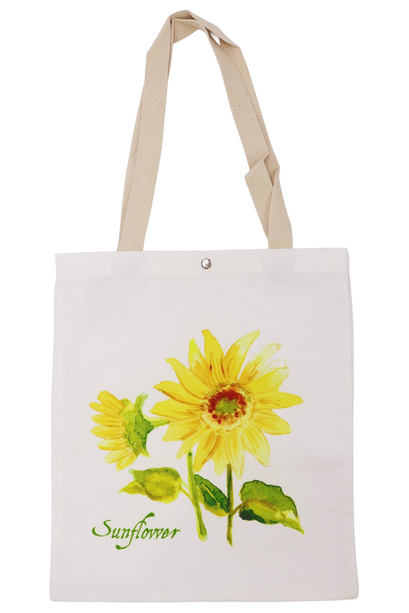 ASSORTED Sunflower Print Canvas Tote Bag for wholesale on Faire4