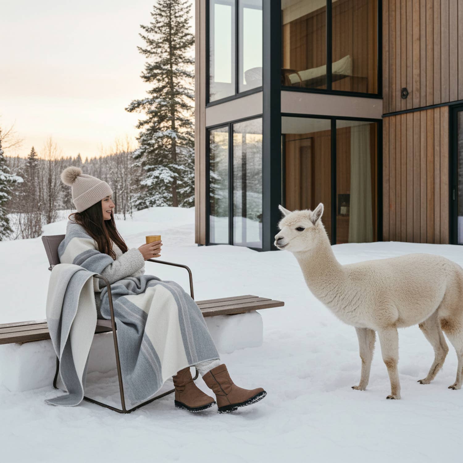 Shupaca Alpaca - Wholesale Throw Blanket - Alpaca Throw - Silver Birch3