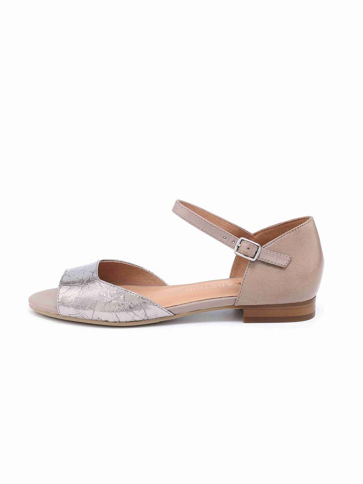 Sandalia AXELLE con tiras cruzadas efecto pitón para venta al por mayor de Emilie Karston