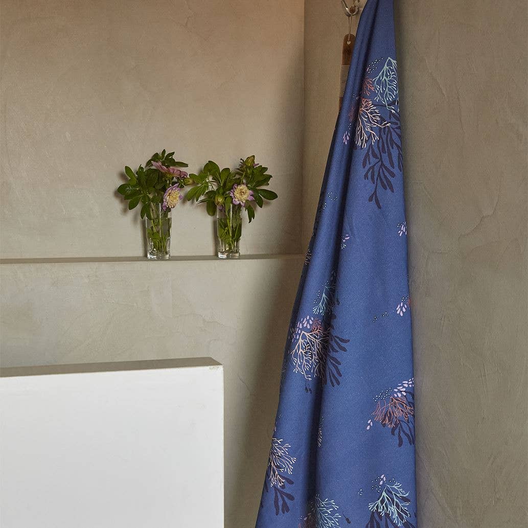 Sylvie Thiriez – Großhandel Badetuch – Fouta Océan – Blaue Baumwoll-Fouta mit Meeresmotiv2