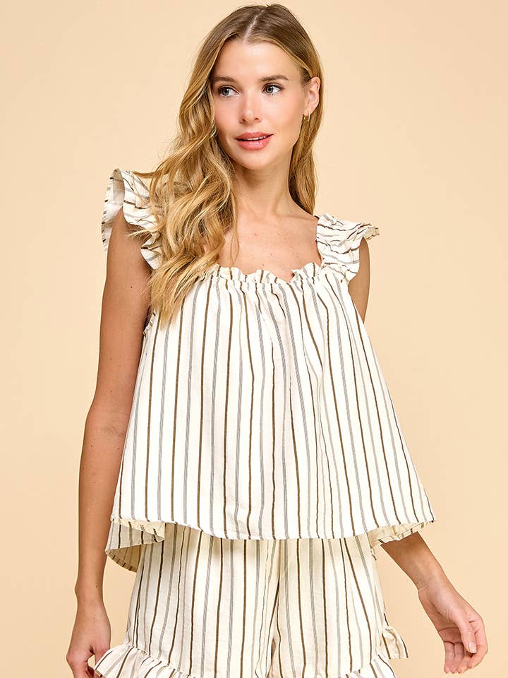 CST1010-Motion Loungewear Striped Set for wholesale by TCEC