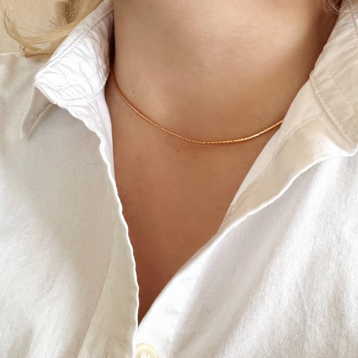 GoldFi - Wholesale Link & Chain Necklace - 18k Gold Filled Omega Necklace